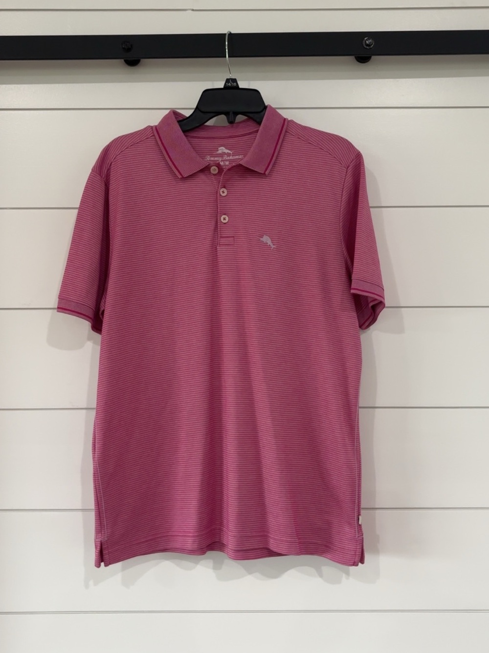 Men's Tommy Bahama Pink Striped Polo Shirt